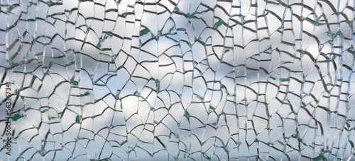 Useful texture overlay. A broken glass on. with many sharp shards. Useful texture overlay for background. 