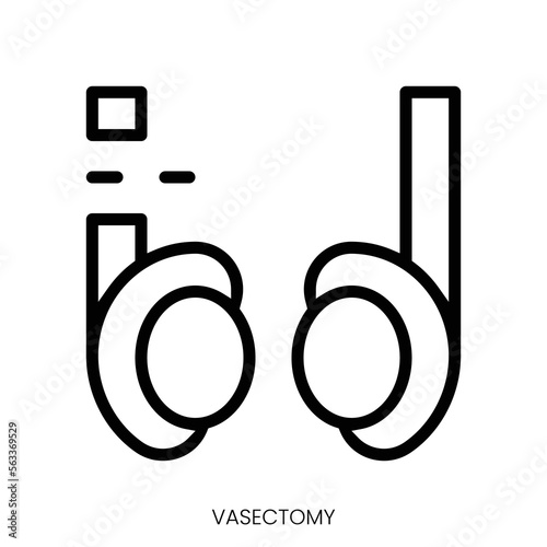 vasectomy icon. Line Art Style Design Isolated On White Background photo