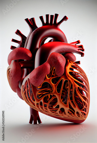 human heart anatomy model