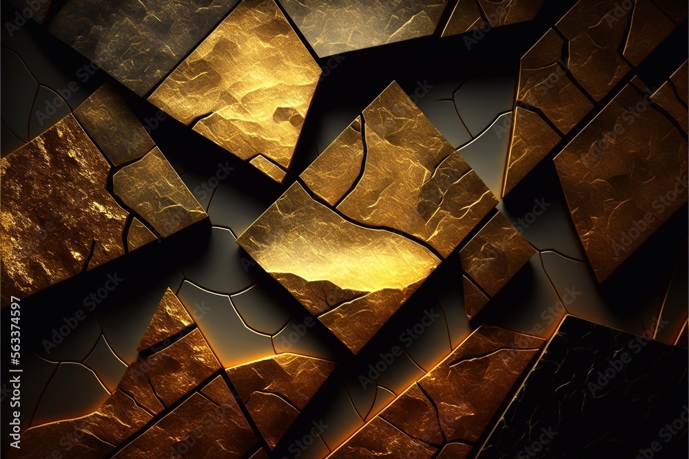 luxury gold mineral rock background, wealth finance, generative ai ...