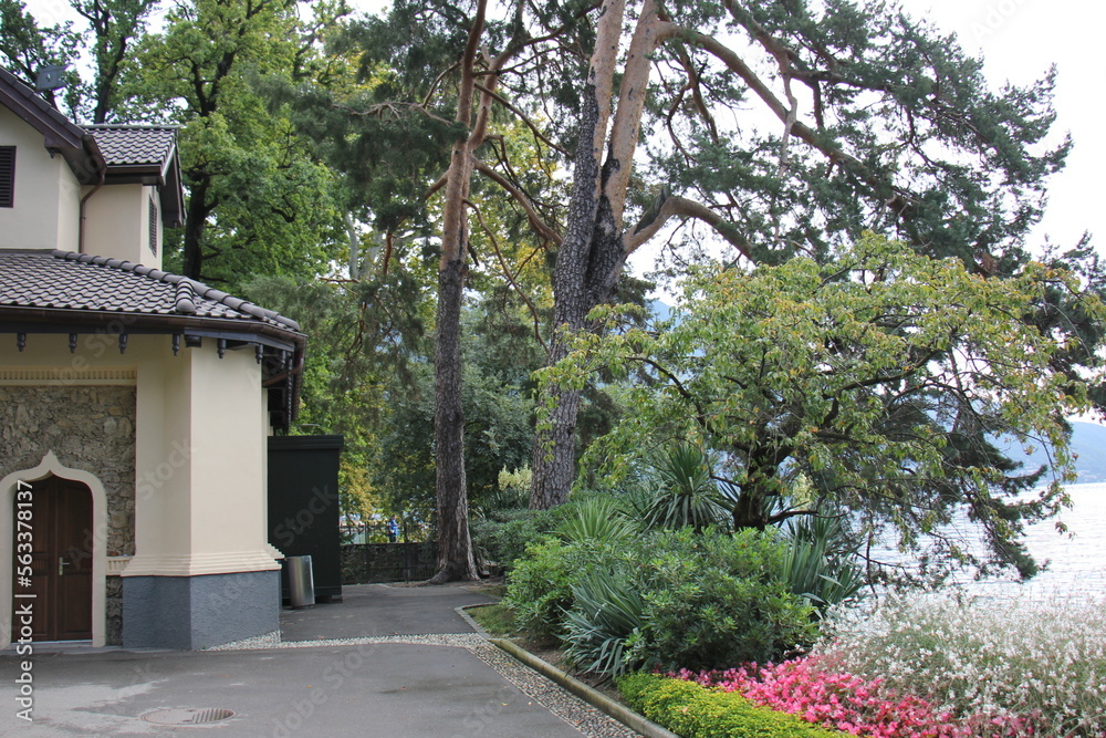 In a park on the shores of Lake Garda in Italy.