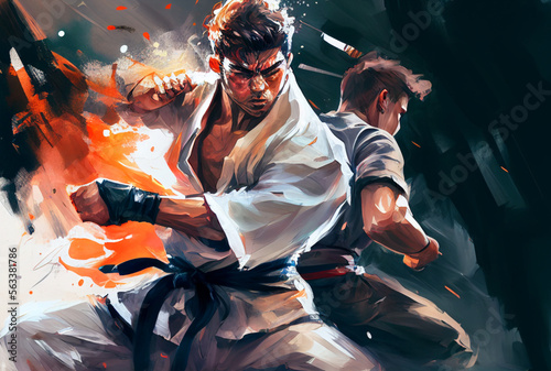 Karate duel in a post-apocalyptic world