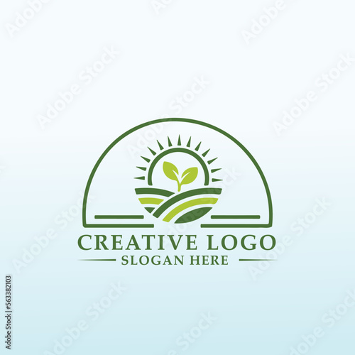 Organic farm for vegetables and greens logo