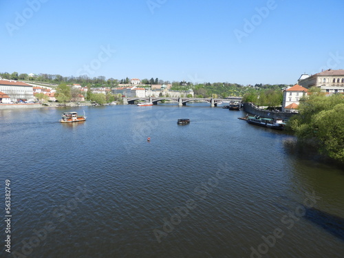 Canvastavla Río Moldava en Praga, República Checa