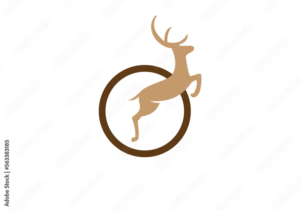 Naklejka premium this is a deer logo design for your business