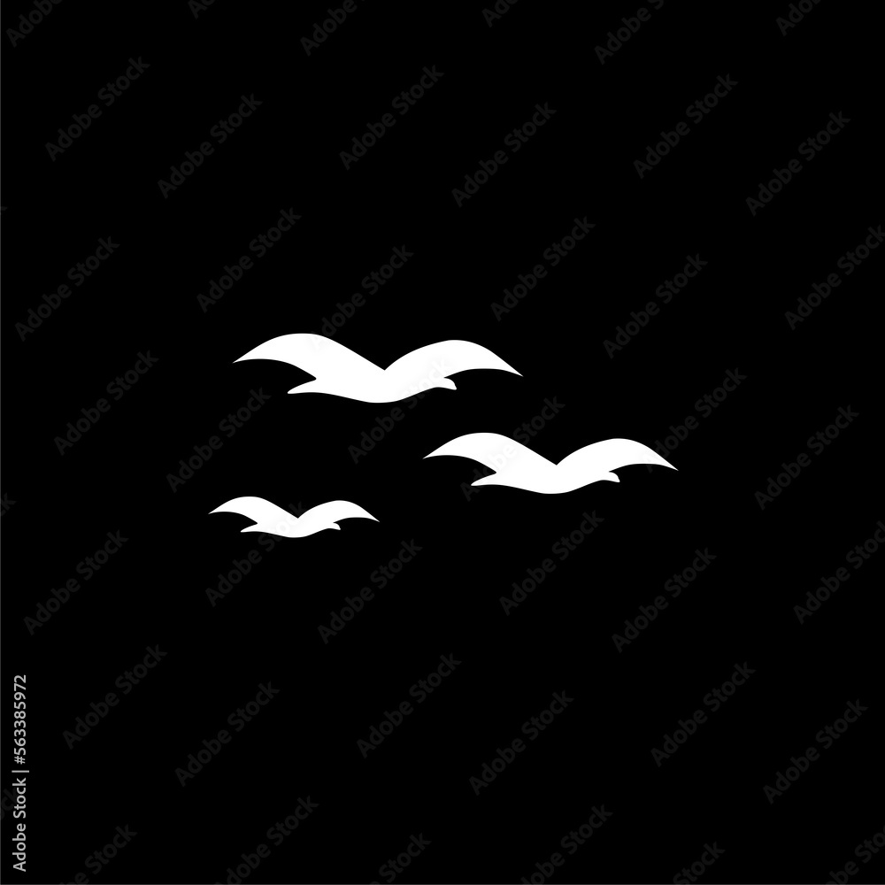 Albatross icon isolated on black background. Albatross icon isolated on black background.