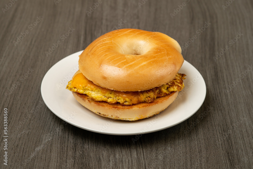 Bagel sandwich with egg Bagel sandwich with egg