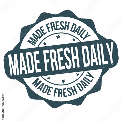 Made fresh daily grunge rubber stamp
