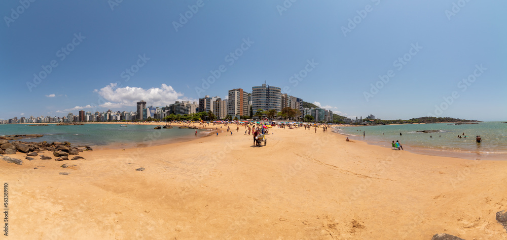 perspectiva da praia da sereia e da praia da costa, Itaparica, Vila Velha, Vitória, Espirito Santo, Brasil