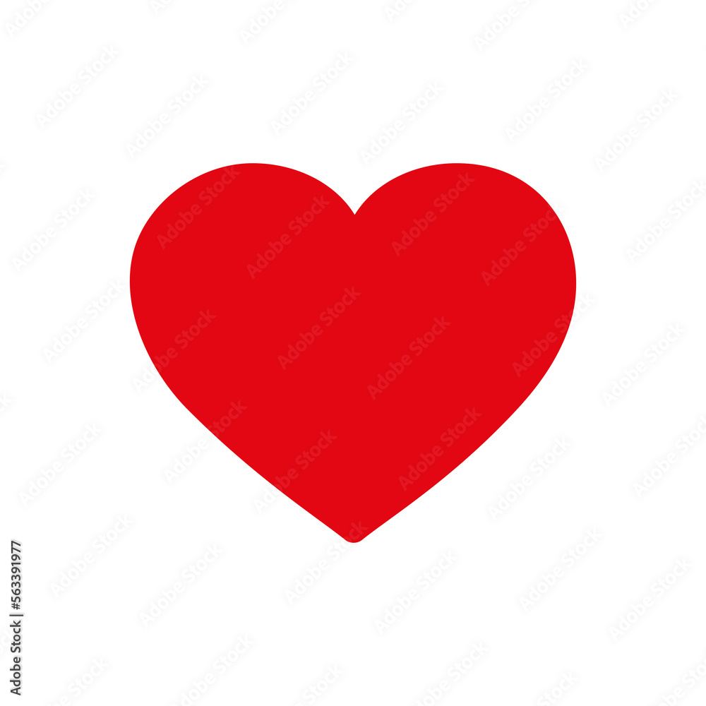 Heart, love, romance or valentine's day red vector icon for apps and websites
