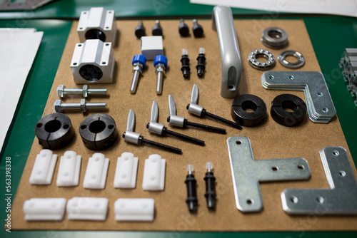 Purchased parts used in machine assembly