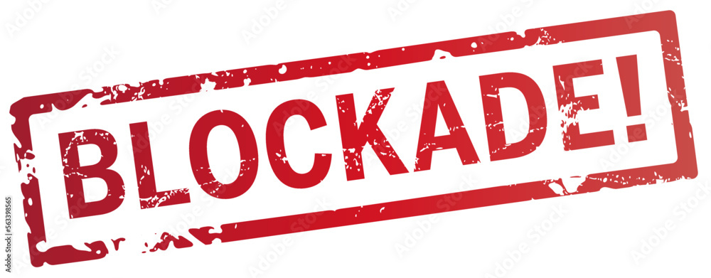 roter Stempel Blockade roter Stempel Blockade