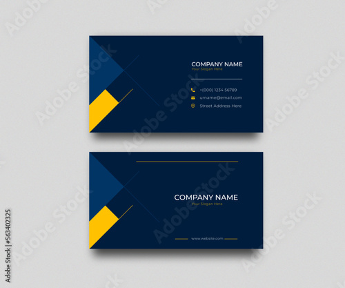 vector business card template in blue design