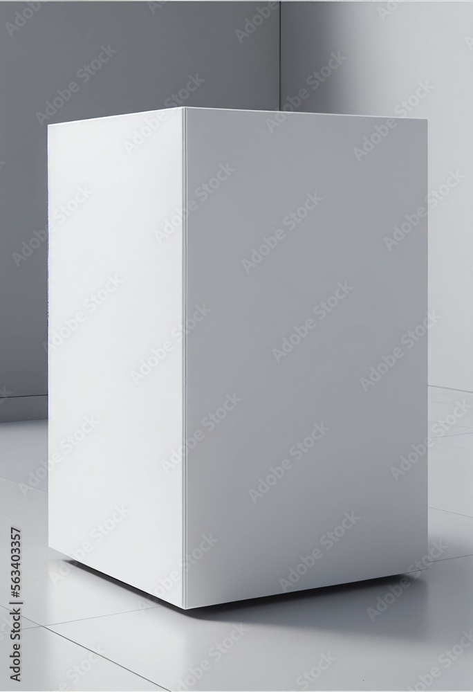 white box,  illustration mockup, Ai