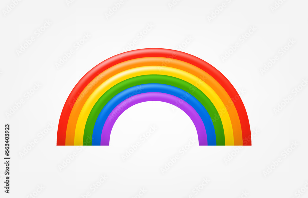 Rainbow icon. Forecast 3d vector illustration isolated on white background Rainbow icon. Forecast 3d vector illustration isolated on white background