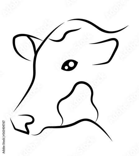 Krowa ilustracja szkic