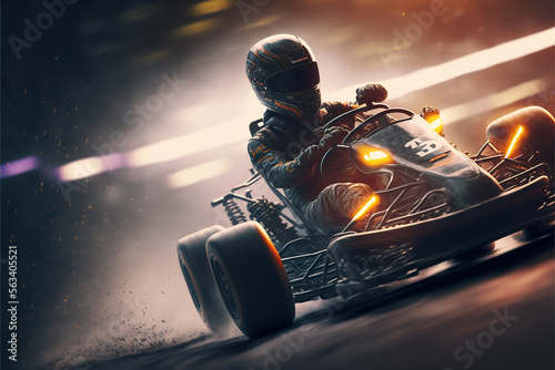 Go-Kart, Motorsports, Generative AI, Illustration photo