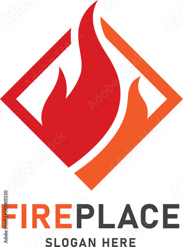 fireplace logo. logotype to your company