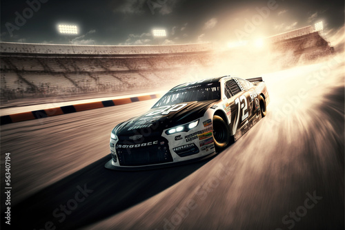 Obraz na plátně NASCAR, Motorsports, Generative AI, Illustration