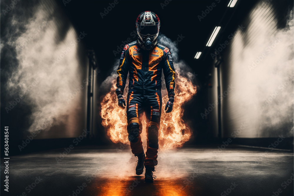 Fototapeta premium MotoGP, Motorsports, Generative AI, Illustration