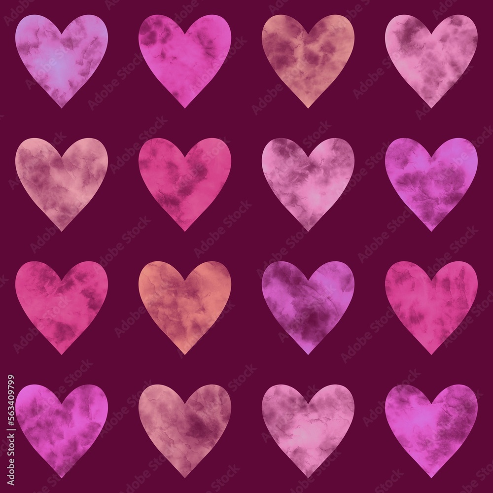 Valentines hearts cartoon pattern for wrapping and kids clothes print and fabrics and gift box Valentines hearts cartoon pattern for wrapping and kids clothes print and fabrics and gift box