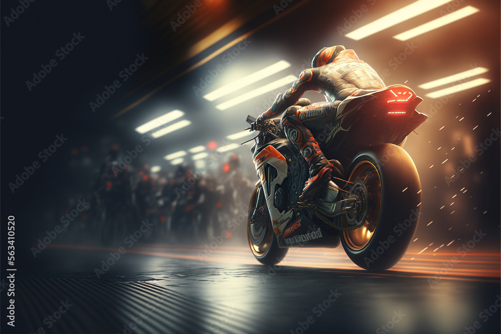 MotoGP, Motorsports, Generative AI, Illustration