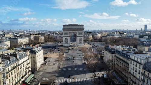 Drone photo Arc de Triomphe paris France europe photo