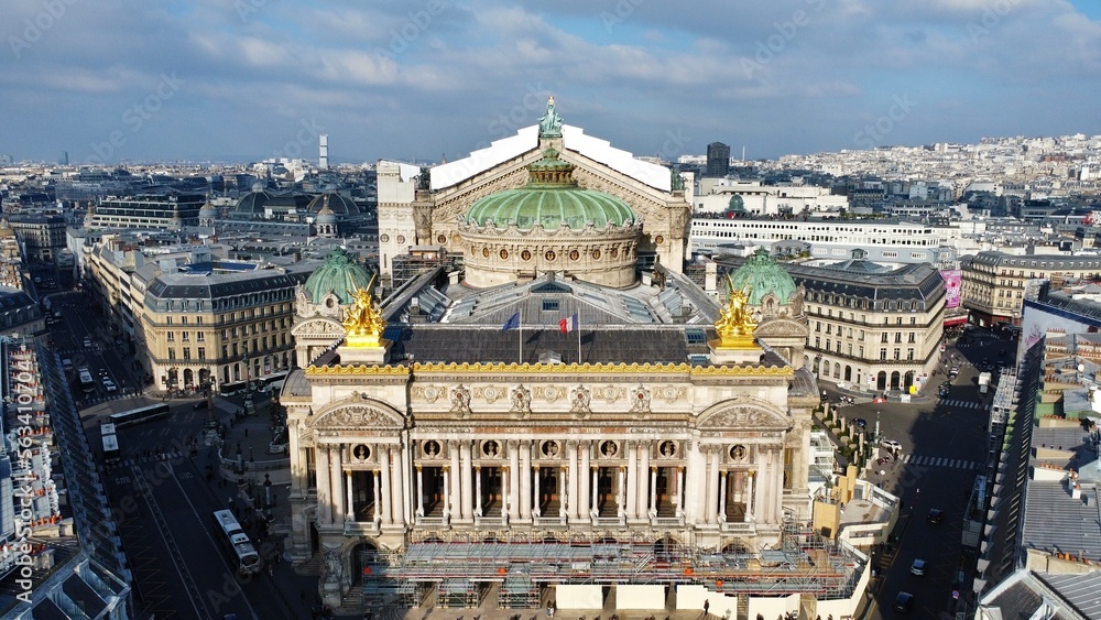 Drone photo Palais Garnier Paris France europe