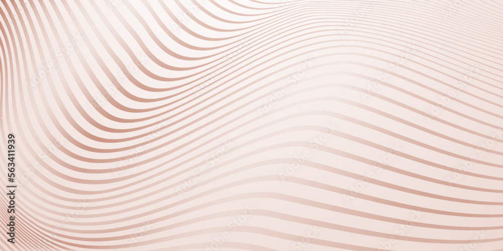 Abstract background of wavy lines in light brown colors