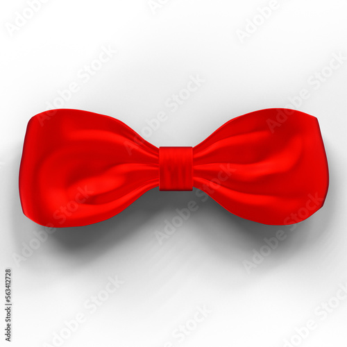 red bow isolated on transparent background