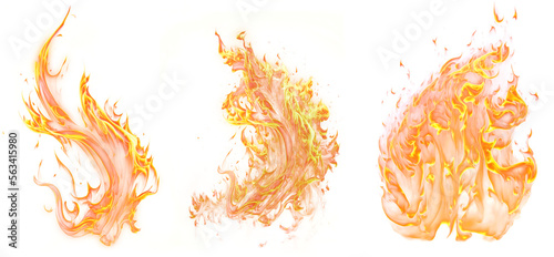 Fire collection PNG. Realistic Fire Flames with smoke transparent on without background. Burning red wildfire flames set, burn bonfire silhouette and blazing fiery spurts of flame