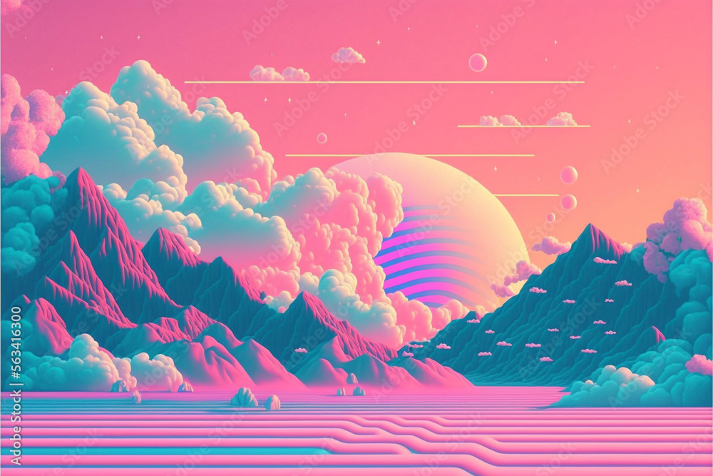 Vaporwave background discount