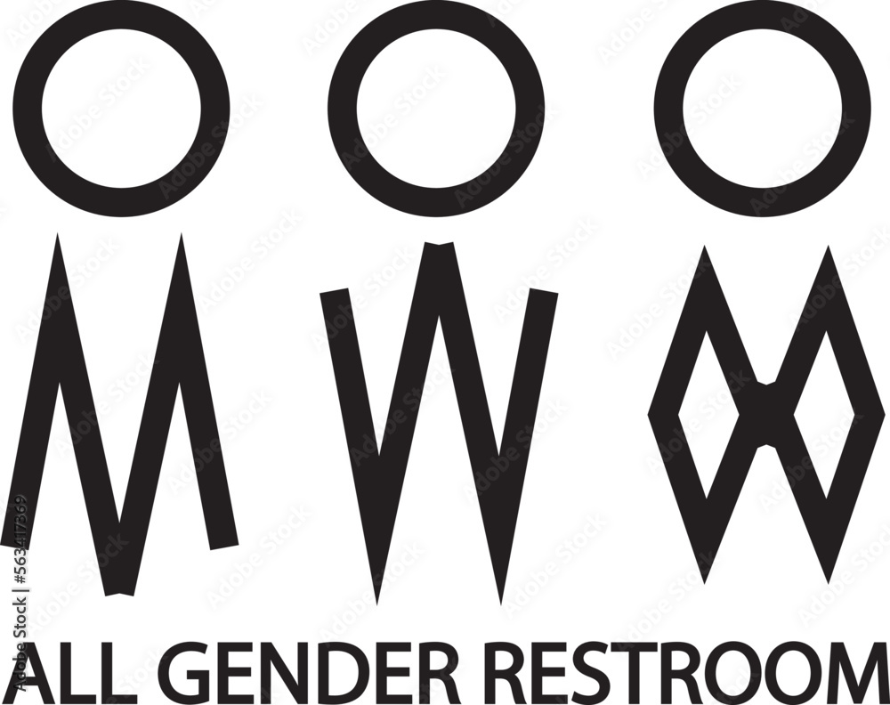 All Gender Restroom Vector Sign All Gender Bathrooms Woman Man all-gender-restroom-vector-sign-all-gender-bathrooms-woman-man