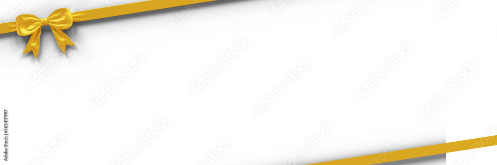 golden bow and ribbon frame isolated on transparent background golden bow and ribbon frame isolated on transparent background