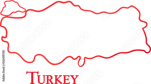 Turkey country simple vector map