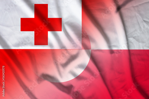 Tonga and Greenland political flag international contract GRL TON