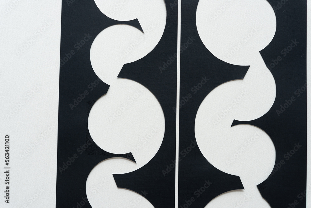 Obraz premium black and white background with circular or rounded contours