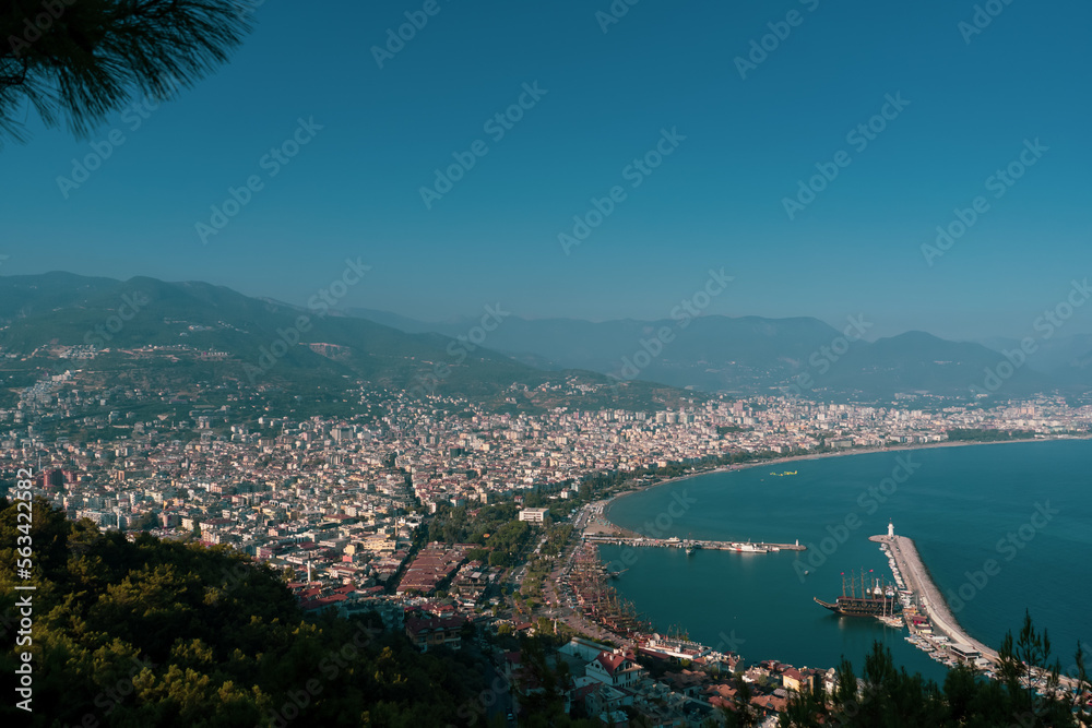 Panorama of the Alanya city