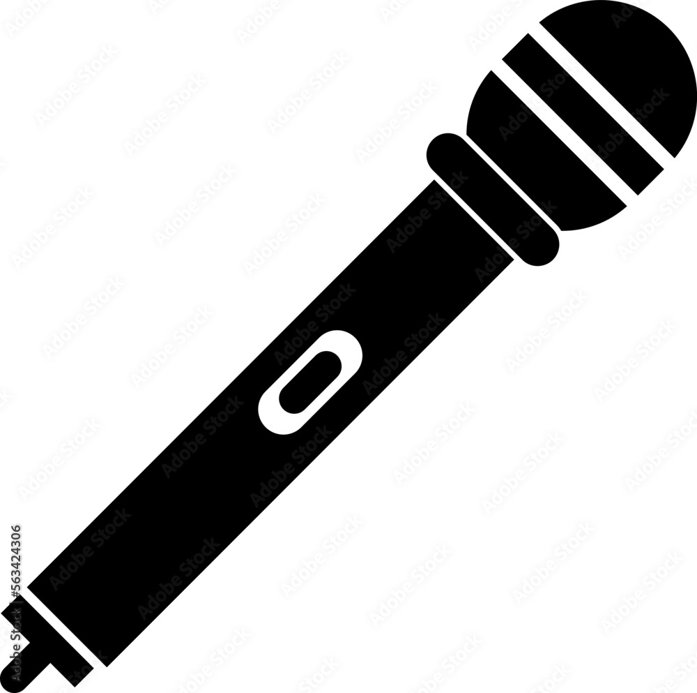 Microphone vector icon, mic symbol illustration on white background Microphone vector icon, mic symbol illustration on white background