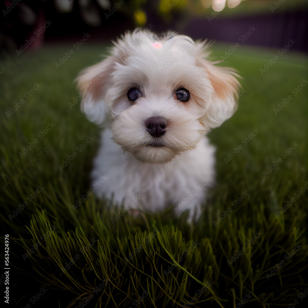 Cute White Dog, AI