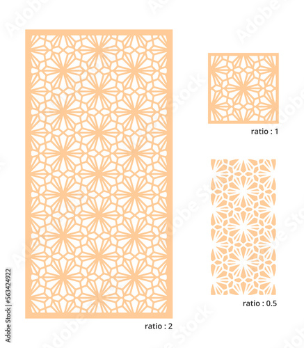 pattern seamless with flowers Hexagons shape symmetrical Designs for decorative