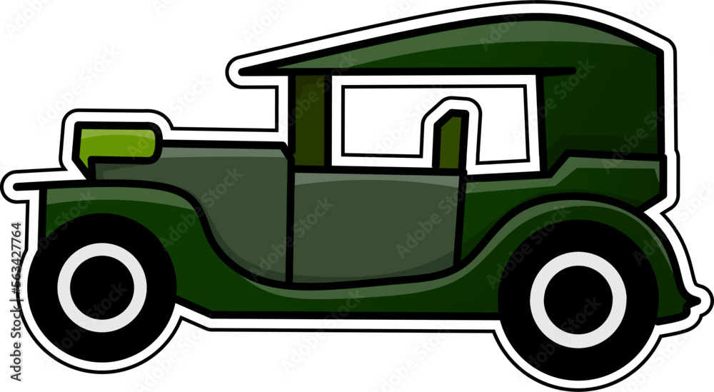 Fototapeta premium classic car icon flat design for automotive theme