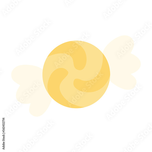 cute sweet yellow spiral candy sugar vectors illustration for graphic design, symbol, icon, and decorative element. candy emoji icon