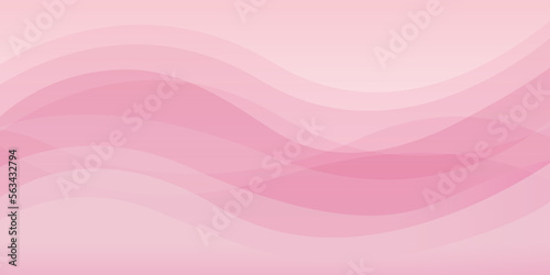 ピンク色の緩やかな波形の背景素材、ベクターイラスト