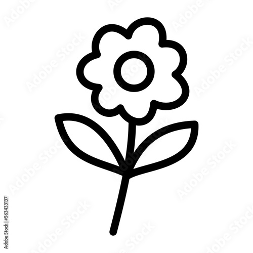 cute flower daisy symbol and icon