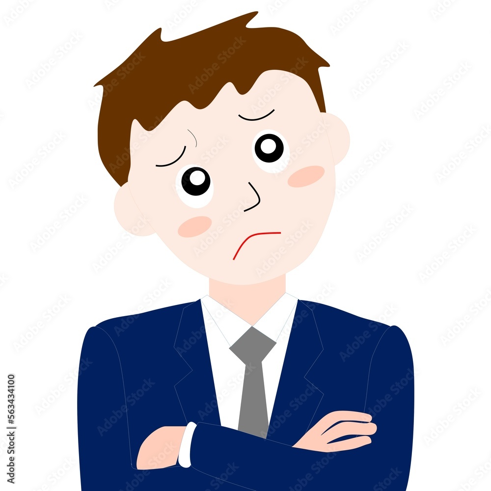 People material - image of a young businessman in trouble 人物素材ー困った若いサラリーマン風イメージ People material - image of a young businessman in trouble 人物素材ー困った若いサラリーマン風イメージ