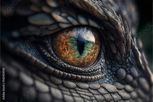 close up of an dragon eye, Generative Ai