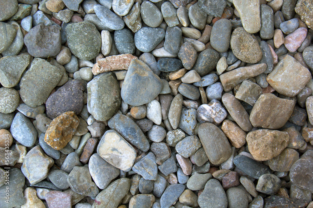 Background of many grey pebbles Background of many grey pebbles