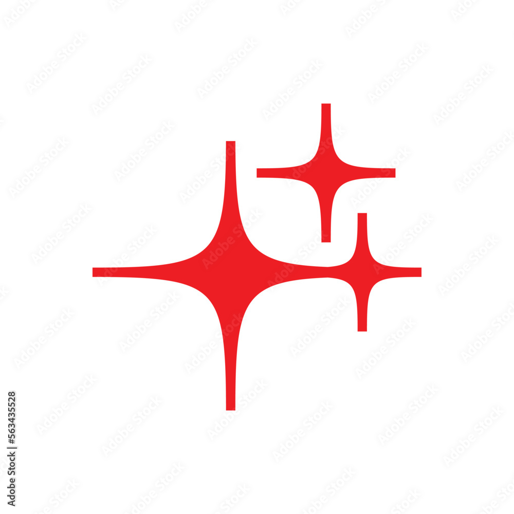 Three glitters or stars easy and simple icon Three glitters or stars easy and simple icon
