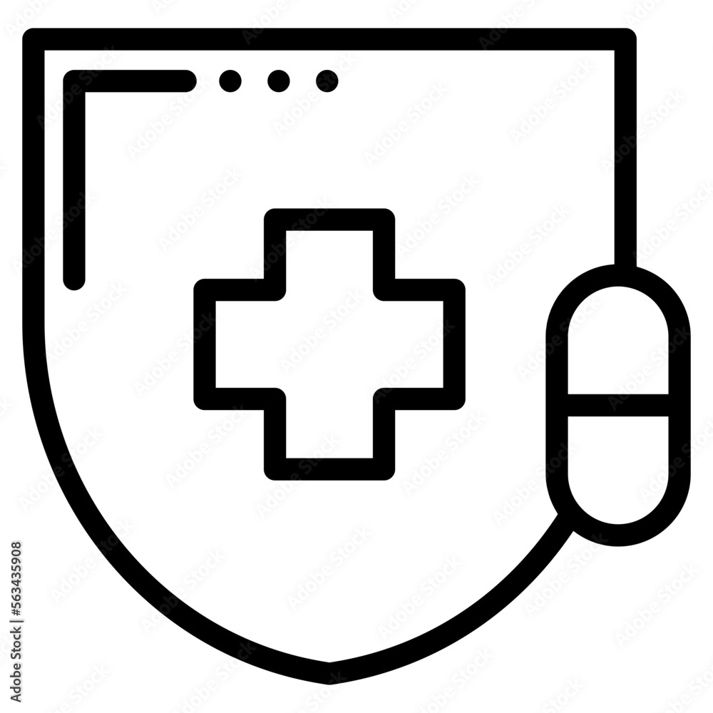 Obraz premium medical shield with pill line 